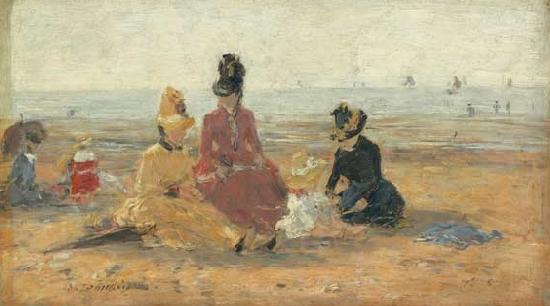 Eugene Boudin On the Beach oil painting picture